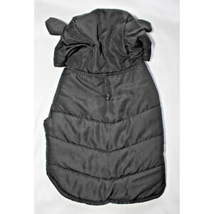 Big Lots! Black Quilted Hooded Dog Vest Size S
